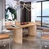 DEGHI Tavolo da pranzo 240x100 cm effetto rovere chiaro - Atwood