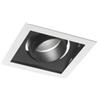 DEGHI Incasso antiriflesso luce spot 18x18 cm da 3000k e 2400lm in alluminio bianco e nero