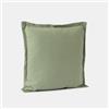 DEGHI Cuscino sfoderabile 45x45 cm verde pastello in lino batista e cotone