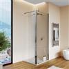 DEGHI Parete walk in box doccia 70 cm con anta girevole 35 cm trasparente anticalcare - Keep
