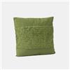 DEGHI Cuscino sfoderabile 45x45 in tessuto con lavorazione verde