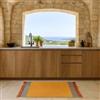DEGHI Tappeto 60x90 cm in cotone senape con frange