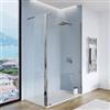 DEGHI Box doccia parete walk in 150 cm + anta girevole 45 cm anticalcare trasparente - Keep