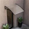 DEGHI Pensilina 100x80 cm struttura nera copertura grigio satinato - Sirocco