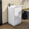 DEGHI Mobile lavatoio per interno o esterno 50x50 anta + vasca e asse lavapanni