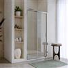 DEGHI Box doccia nicchia 100 cm scorrevole con vetro slim trasparente e profilo cromo 195h - Glide