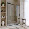 DEGHI Box doccia nicchia 120 cm scorrevole con vetro slim trasparente e profilo nero opaco 195h - Glide