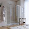 DEGHI Box doccia nicchia 160 cm doppio scorrevole con vetro slim trasparente e profilo cromo 195h - Glide