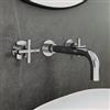 DEGHI Miscelatore lavabo a muro in ottone cromo - Enif