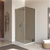 DEGHI Box doccia 75X95 cm battente 95 cm con vetro temperato bronzato e profilo cromo 195h - Nilo