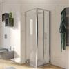 DEGHI Box doccia 80x70 cm porta a soffietto trasparente anticalcare 195h - Sofy