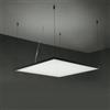 DEGHI Pannello led sospeso 59,5x59,5 cm in alluminio bianco con diffusore acrilico