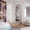 DEGHI Armadio battente 100x236h cm cashmere con 2 ante reversibili cashmere e specchio - Ventur