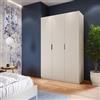 DEGHI Armadio battente 150x236h cm cashmere con 3 ante reversibili cashmere - Ventur