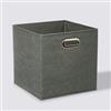 DEGHI Cubo contenitore 31x31h cm in tessuto verde kaki