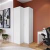 DEGHI Armadio angolare battente 100x236h cm con 2 ante bianco opaco - Ventur