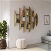 DEGHI Libreria a muro sospesa 146x147h cm in legno rovere - Carelia