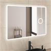 DEGHI Specchio led 70x100 cm luce fredda con cornice satinata e ingranditore - Comet