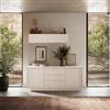 DEGHI Madia 180x80h cm cashmere opaco con 2 ante e 3 cassetti - Moen