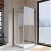 DEGHI Box doccia 80x100 cm doppio soffietto vetro anticalcare trasparente profilo cromo 195h - Flexy