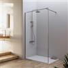 DEGHI Box doccia Walk in frame 120 cm vetro anticalcare trasparente e profilo cromo 200h - Deline