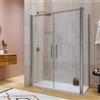 DEGHI Box doccia 70x140 apertura saloon con vetro anticalcare opaco e profilo cromo 195h - Lost