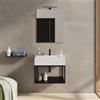 DEGHI Mobile bagno sospeso 60 cm nero opaco con top lavabo - Axis