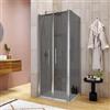 DEGHI Box doccia 80x90 apertura saloon con vetro anticalcare fumè e profilo cromo 195h - Lost