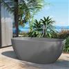 DEGHI Vasca freestanding da esterno 165x80x60h cm in cemento grigio ardesia - Hamilton