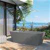 DEGHI Vasca freestanding da esterno 180x90x58h cm in cemento grigio ardesia - Hamilton