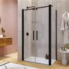 DEGHI Box doccia 70x115 apertura saloon con vetro anticalcare trasparente e profilo nero 195h - Lost