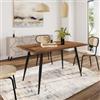 DEGHI Tavolo 140x80 cm in legno rovere con gambe nere - Faison