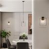 DEGHI Set lampada a sospensione + 2 applique in metallo nero e oro