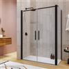 DEGHI Box doccia 80x140 apertura saloon con vetro anticalcare trasparente e profilo nero 195h - Lost