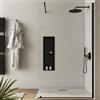NOBILI Nicchia da parete incassata 25x12x80h cm in acciaio inox nero opaco