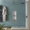 NOBILI Nicchia da parete incassata 25x12x80h cm in acciaio inox bianco opaco