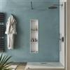 NOBILI Nicchia da parete incassata 25x12x120h cm in acciaio inox bianco opaco