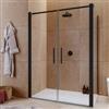 DEGHI Box doccia 90x140 apertura saloon con vetro anticalcare trasparente e profilo nero 195h - Lost