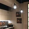 DEGHI Set 2 lampade a sospensione in metallo nero opaco