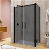 DEGHI Box doccia 70x120 apertura saloon con vetro anticalcare fumè e profilo nero 195h - Lost