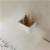 NOBILI Portaoggetti 15x12x10h cm in acciaio inox bianco opaco
