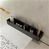 NOBILI Portaoggetti 90x12x10h cm in acciaio inox nero opaco