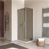 DEGHI Box doccia 65x80 cm battente 80 cm con vetro temperato bronzato e profilo cromo 195h - Nilo