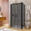 DEGHI Box doccia 80x100 apertura saloon con vetro anticalcare fumè e profilo nero 195h - Lost