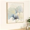 DEGHI Decorazione da parete 58x58h cm in tessuto blu e oro con cornice