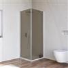 DEGHI Box doccia 70x70 cm battente 70 cm con vetro temperato bronzato e profilo cromo 195h - Nilo
