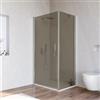 DEGHI Box doccia 75x100 cm battente 100 cm con vetro temperato bronzato e profilo cromo 195h - Nilo