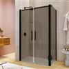 DEGHI Box doccia 80x120 apertura saloon con vetro anticalcare bronzato e profilo nero 195h - Lost