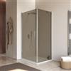 DEGHI Box doccia 80x100 cm battente 100 cm con vetro temperato bronzato e profilo cromo 195h - Nilo