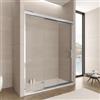 DEGHI Box doccia nicchia 130 cm scorrevole verso sx 3 ante anticalcare trasparente e profilo cromo 195h - Teknic